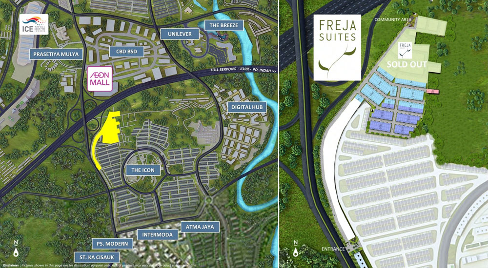 Lokasi Freja Suites Bsd